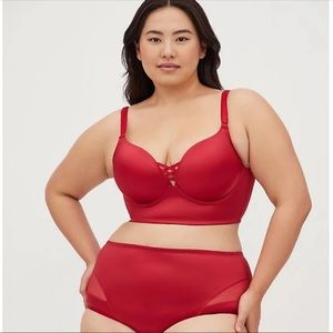 Torrid Red Shine XO 360° Back Smoothing™ Longline Bra NWT